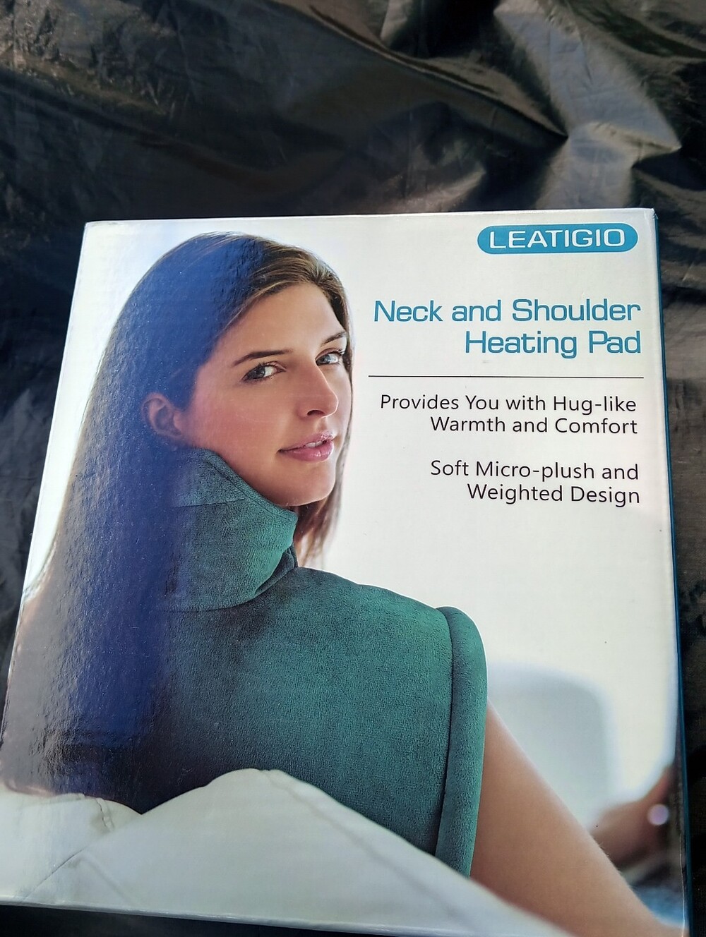 Liatigio Teal Neck and Shoulder Heating Pad - Soft Micro-Plush